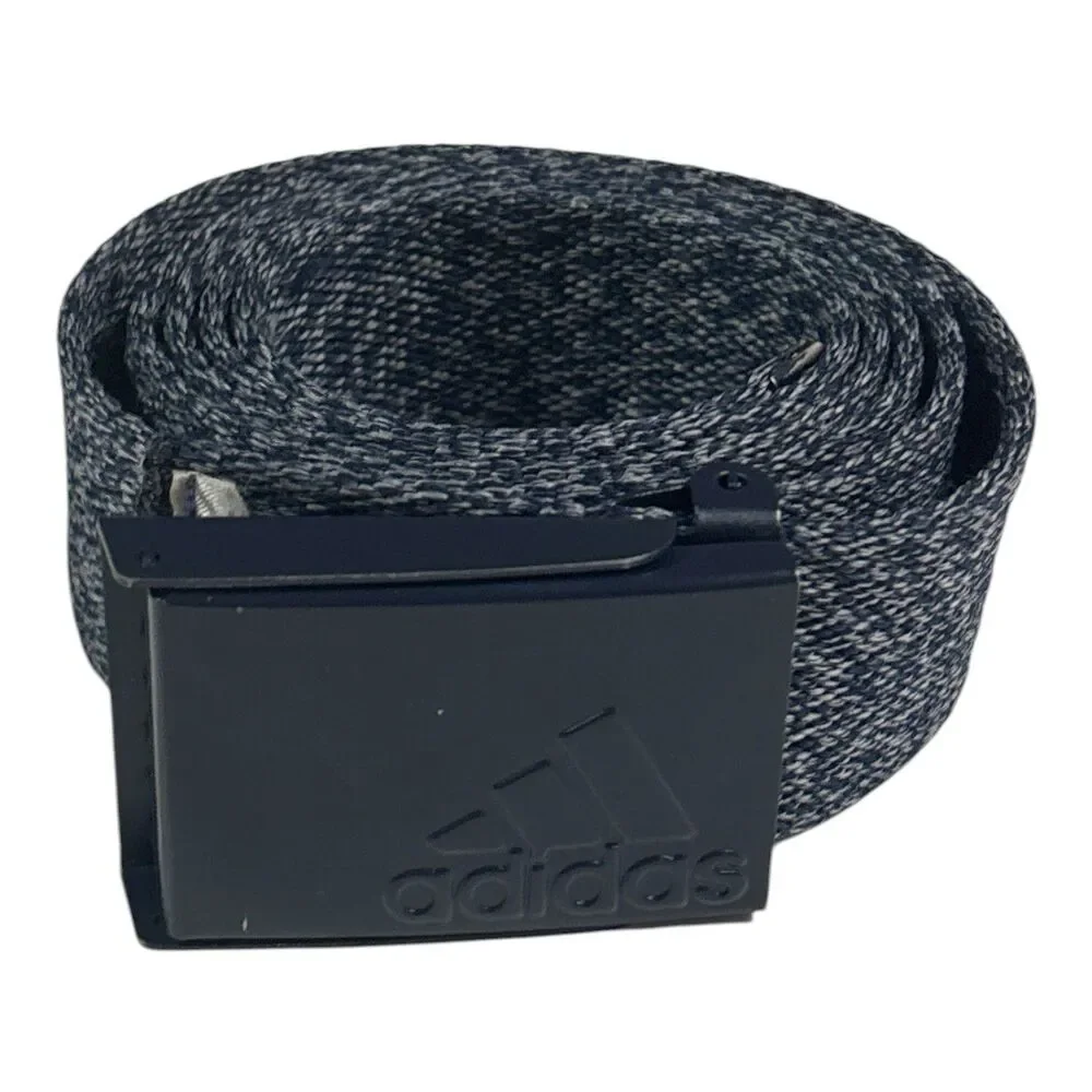 Adidas Mens Golf Webbing Belt Navy Blue Reversible Adjustable Metal Buckle 48”